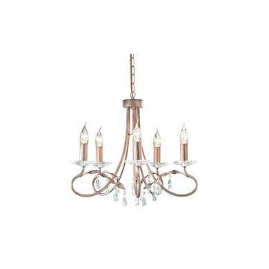 Lustre Christina 5x60W Argent doré ELSTEAD LIGHTING crt5