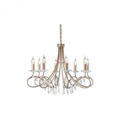 Lustre Christina 8x60W Argent doré ELSTEAD LIGHTING crt8