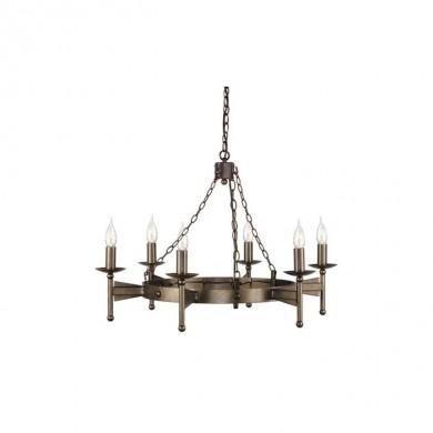 Lustre Cromwell 6x60W Bronze foncé ELSTEAD LIGHTING cw6