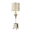 Lampe Pompadour X Argenté Crème 1x60W E27 FLAMBEAU FB-POMPADOURX-TL
