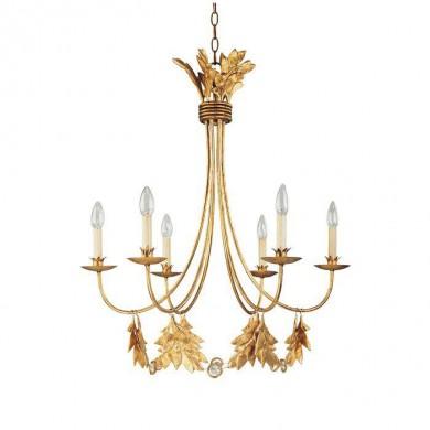 Lustre Sweet Olive Or 6x60W E14 ELS_fbsweetolive6 FB-SWEET OLIVE6 Lustre Sweet Olive Or 6x60W E14 FLAMBEAU FB-SWEET OLIVE6