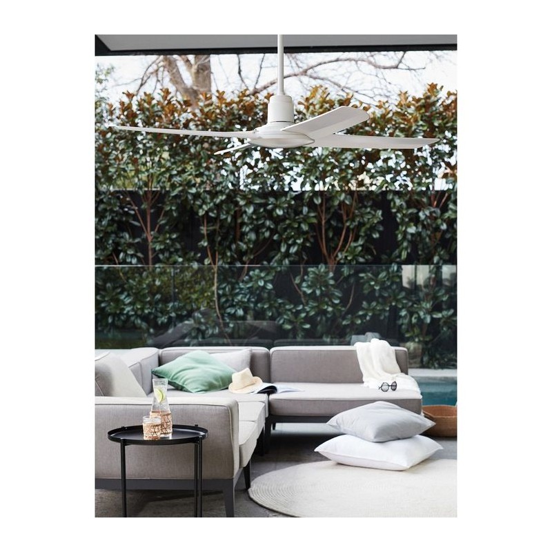 Ventilateur de plafond Nautilus 132cm Blanc IP55 BEA_213025 213025 Ventilateur de plafond Nautilus 132cm Blanc IP55 BOUTICA DESIGN 213025