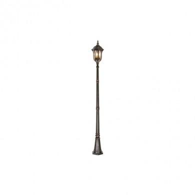 Lampadaire exterieur Baton Rouge 4x60W Marron foncé doré FEISS febatonrg5