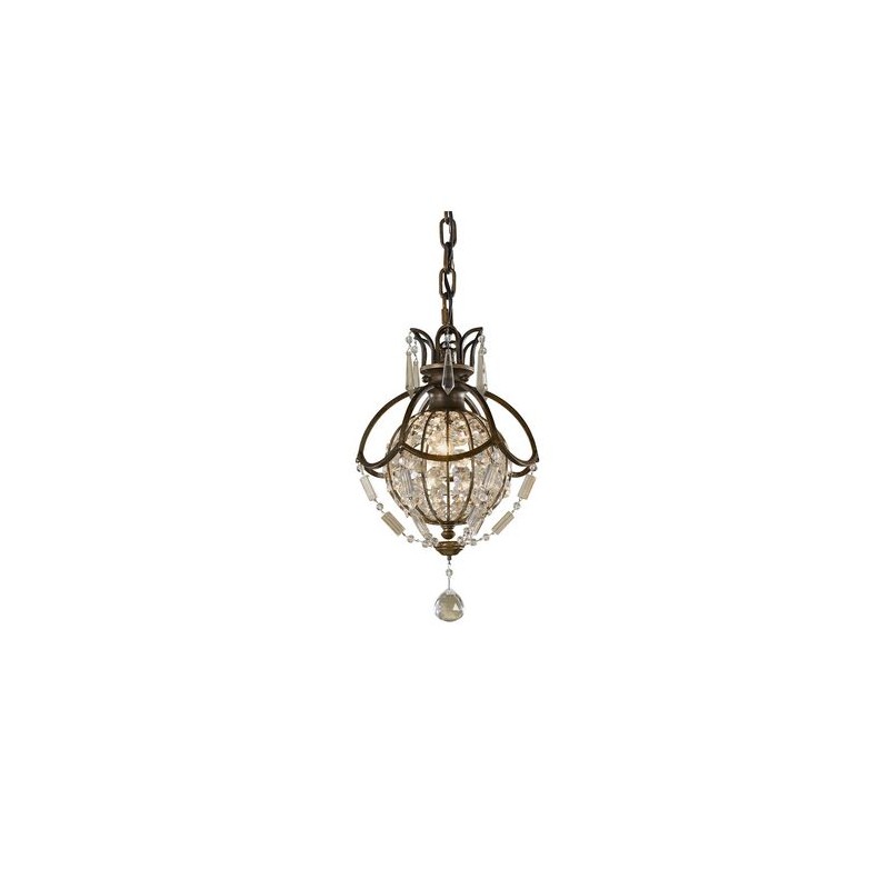 Suspension Bellini 1x60W Bronze et bronze foncé FEISS febellinip