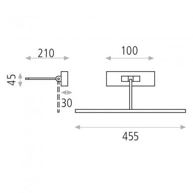 Applique Tableau Adan 1x6W LED Laiton AC_A341310U A341310U Applique Tableau Adan 1x6W LED Laiton ACB A341310U