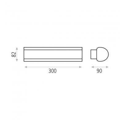 Applique Murale Aka 1x20W LED Noir ACB A202410N