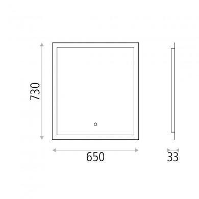 Miroir Lumineux Salle de Bain Amanzi 1x43W LED Blanc ACB A359600LP