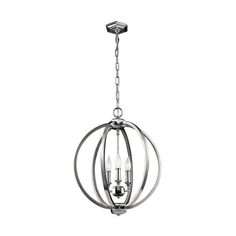 Suspension Interieur Corinne Nickel 3x60W E14 H679-2159mm FEISS FE-CORINNE-3P-M