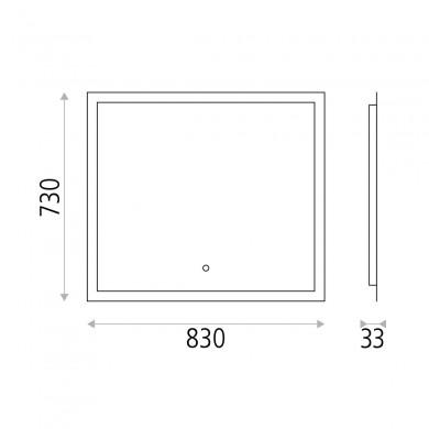 Miroir Lumineux Salle de Bain Amanzi 1x50W LED Blanc ACB A359610LP