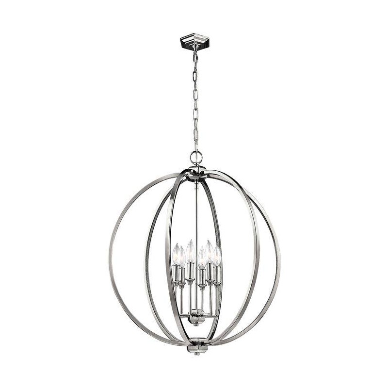 Suspension Corinne Nickel 6x60W E14 FEISS FE-CORINNE-6P-L