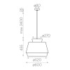 Suspension Aspen 1x15W E27 Blanc Lin H2880 ACB C39166BLI