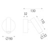 Applique Liseuse Atria 1x3W LED Nickel Mate ACB A392510NM