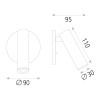 Applique Murale Atria 1x3W LED Nickel Mate ACB E392510NM