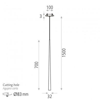 Suspension Bendis 1x5W LED Blanc ACB E356220B