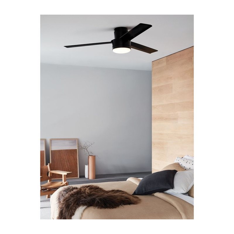 Ventilateur Plafond LED Lagoon 132cm Noir BEA_213037 213037 Ventilateur Plafond LED Lagoon 132cm Noir BOUTICA DESIGN 213037