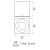 Plafonnier Branco 1x8W Blanc ACB P34681B