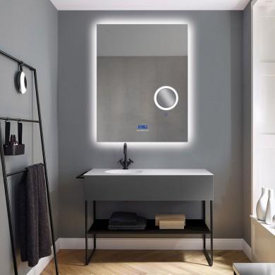 Applique pour salle de bain Noir Mat et boule en verre blanc : Modèle PARMA  par ACB - Luminaires Privés