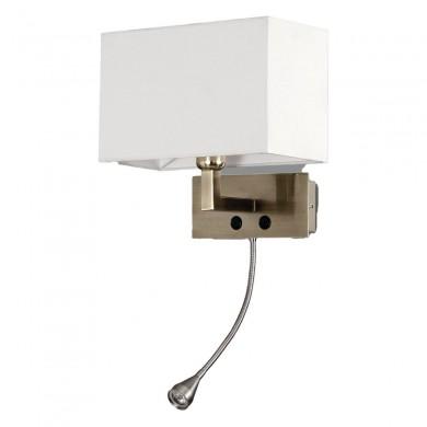 Applique Liseuse tête de lit Carlo 1x15W Laiton avec Interrupteur AC_A167821U A167821U Applique Liseuse tête de lit Carlo 1x15W Laiton avec Interrupteur ACB A167821U
