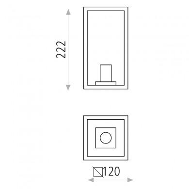 Applique Murale Cube 1x15W Anthracite ACB A20391GR