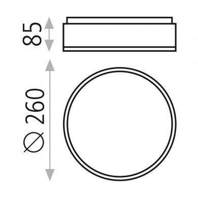 Plafonnier Dins 2x15W E27 Blanc H85 ACB P03952B