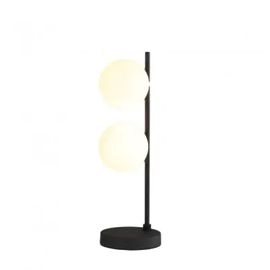 Lampe Boule Doris 2x7W Opale Noir ACB S3820180N