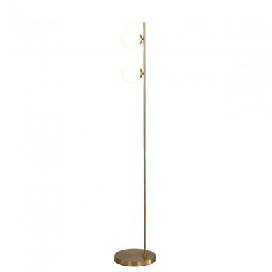 Lampadaire art deco laiton metal dore hubsch 890502 - Kdesign