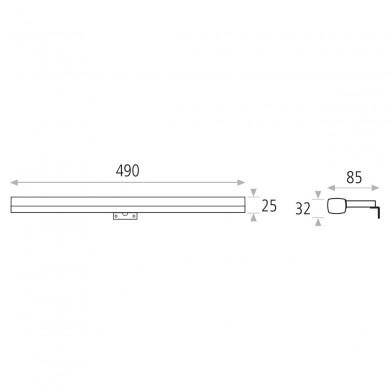 Applique Murale Dustin 1x10W LED Chrome ACB A356111C