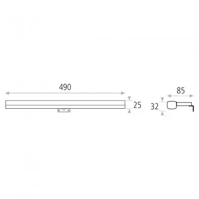Applique Murale Dustin 1x10W LED Chrome ACB A356111C