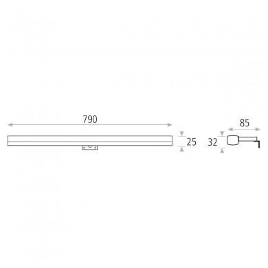 Applique Murale Dustin 1x15W LED Chrome ACB A356121C