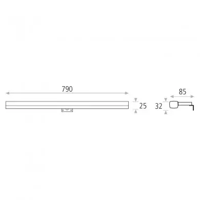 Applique Murale Dustin 1x15W LED Chrome ACB A356121C