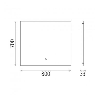 Miroir Lumineux Salle de Bain Estela 1x50W LED Blanc ACB A943910LB