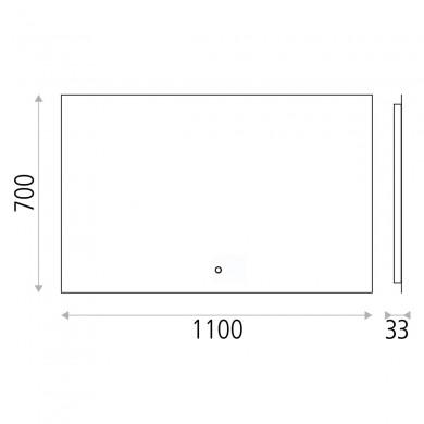 Miroir de Salle de Bain à LED Mul (Pls Dimensions) - ACB