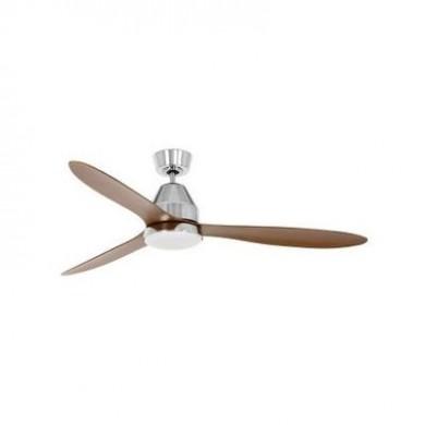 Ventilateur de plafond Whitehaven LED 142cm Chromé Brun BOUTICA DESIGN 213045