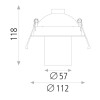 Encastré Gina 1x8W Blanc ACB E3874080B