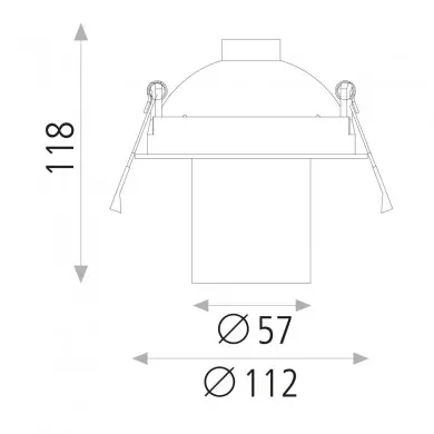 Encastré Gina 1x8W Noir ACB E3874080N