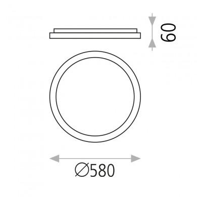 Plafonnier Plat Grace 1x50W LED Blanc 4000K ACB P384821B