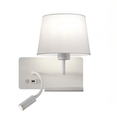 Applique Liseuse Hold 1x15W E27 Blanc Droite AC_A36641BDER A36641BDER Applique Liseuse Hold 1x15W E27 Blanc Droite ACB A36641BDER