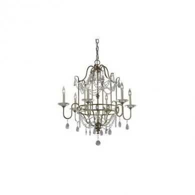 Lustre Gianna 6x60W Argent doré ELS_fegianna6 fegianna6 Lustre Gianna 6x60W Argent doré FEISS fegianna6