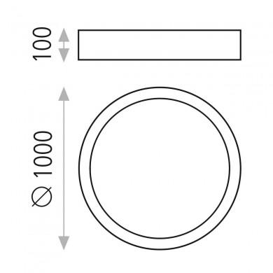 Plafonnier Plat Doré Isia 1x150W LED Or 3000K AC_P345390OT P345390OT Plafonnier Plat Doré Isia 1x150W LED Or 3000K ACB P345390OT