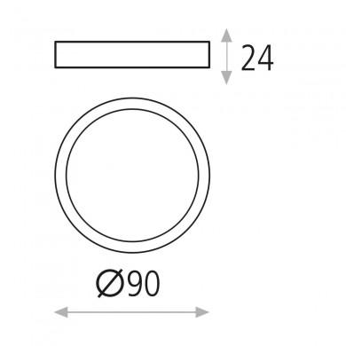 Plafonnier Kore 1x6W LED Blanc 4000K ACB P343511B