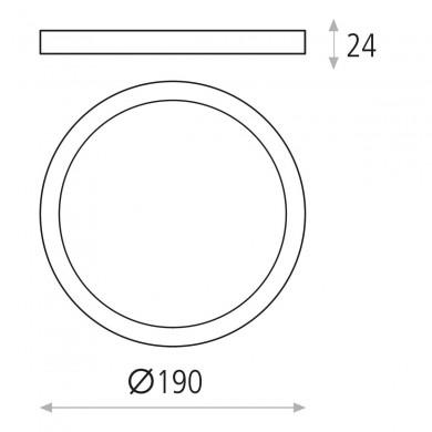 Plafonnier Kore 1x18W LED Blanc 3000K ACB P343530B