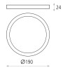 Plafonnier Kore 1x18W LED Blanc 3000K ACB P343530B