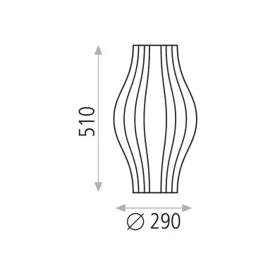 Lampe Mirta 1x15W E27 Pierre H510 ACB S30541PI