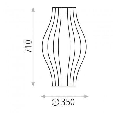 Lampe Mirta 1x15W E27 Pierre H710 ACB S30542PI