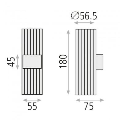 Applique Murale Modrian 2x8W Blanc ACB A3951180B