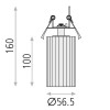 Encastré Modrian 1x8W Noir ACB E3951080N