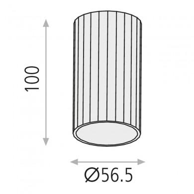 Plafonnier Modrian 1x8W Noir ACB P3951080N