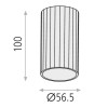 Plafonnier Modrian 1x8W Or ACB P3951080O