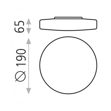 Plafonnier Moon 1x7W Opale ACB P09691OP