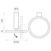 Plafonnier Morgan 1x18W LED Blanc Mate ACB P384610B